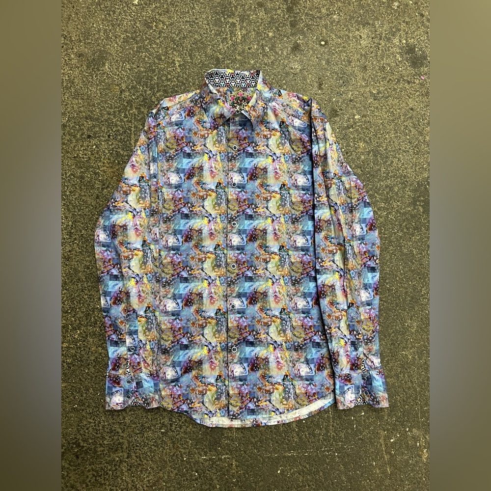 Robert Graham Multicolored Button Down Long Sleev… - image 1
